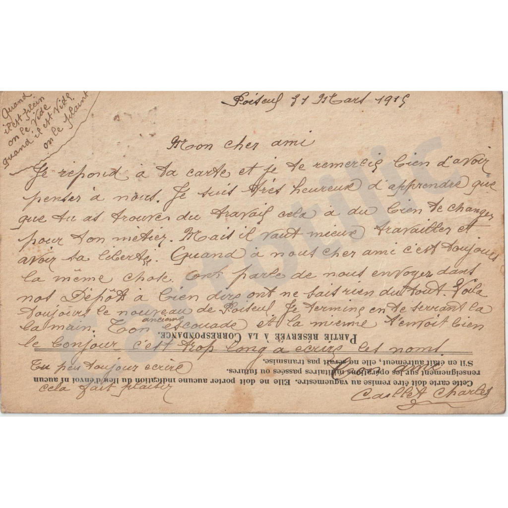 (52) - Poiseul - Correspondance