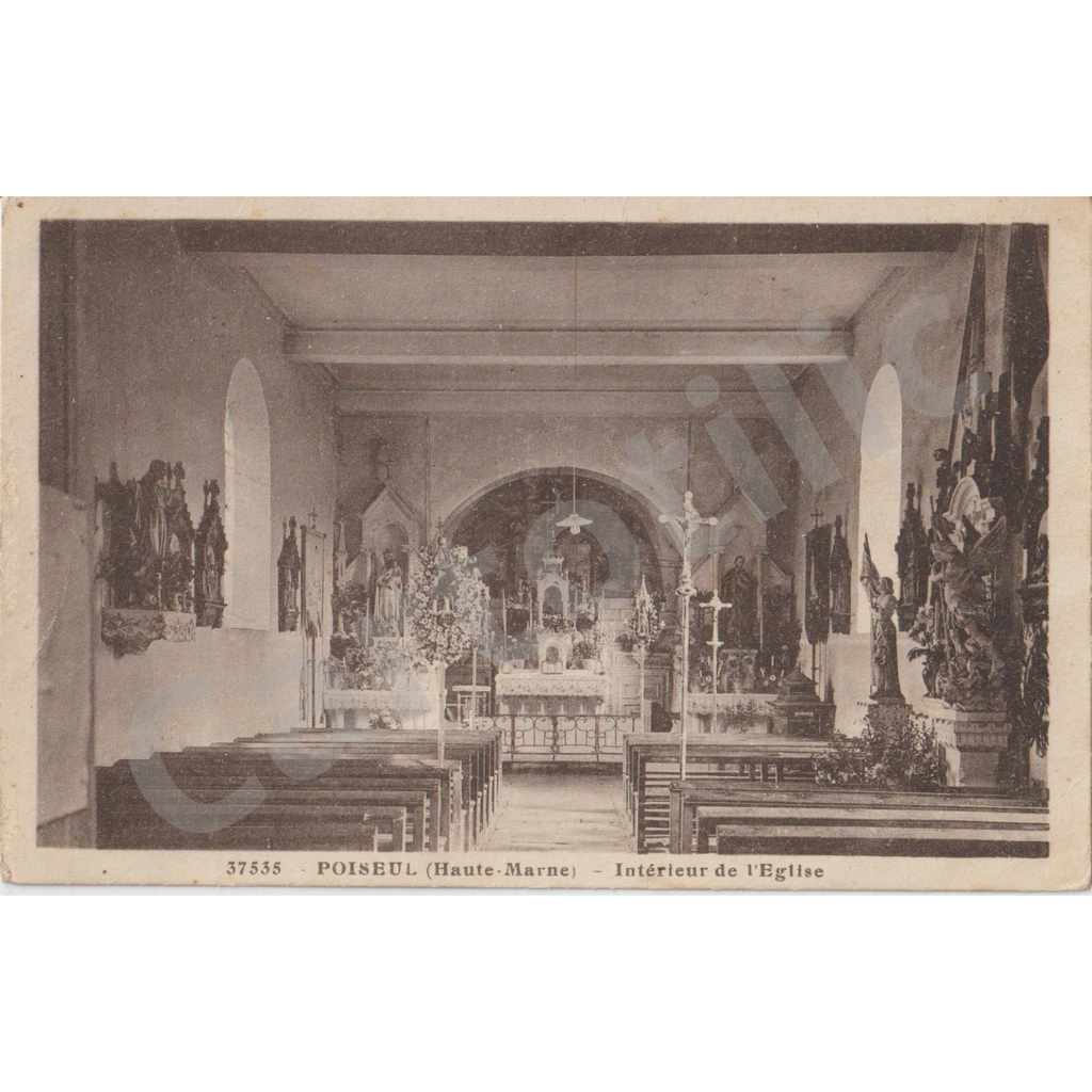 (52) - Poiseul - Intérieur de l'Eglise