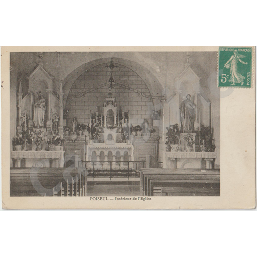 (52) - Poiseul - Intérieur de l'Eglise