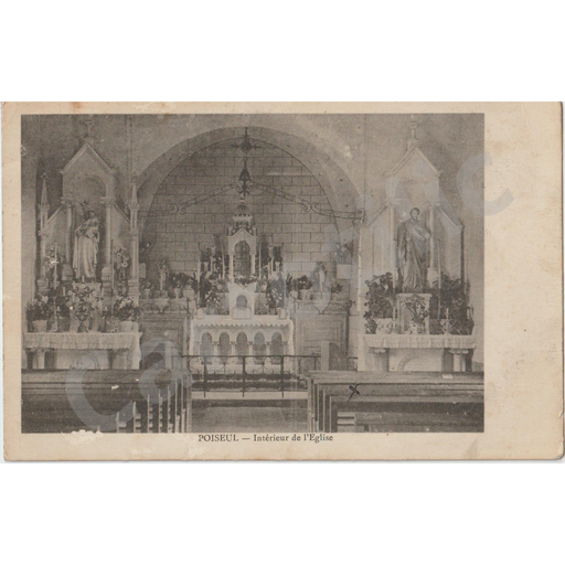 (52) - Poiseul - Intérieur de l'Eglise